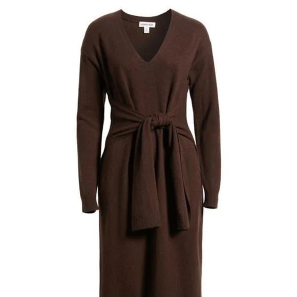 NEW Nordstrom Long Sleeve Wool & Cashmere Blend Sweater Dress - size M - Picture 2 of 4